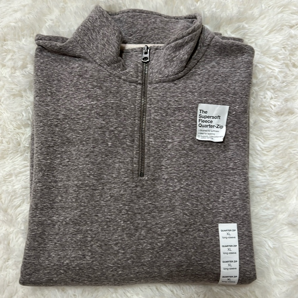 Sonoma light brown quarter zip sweatshirt